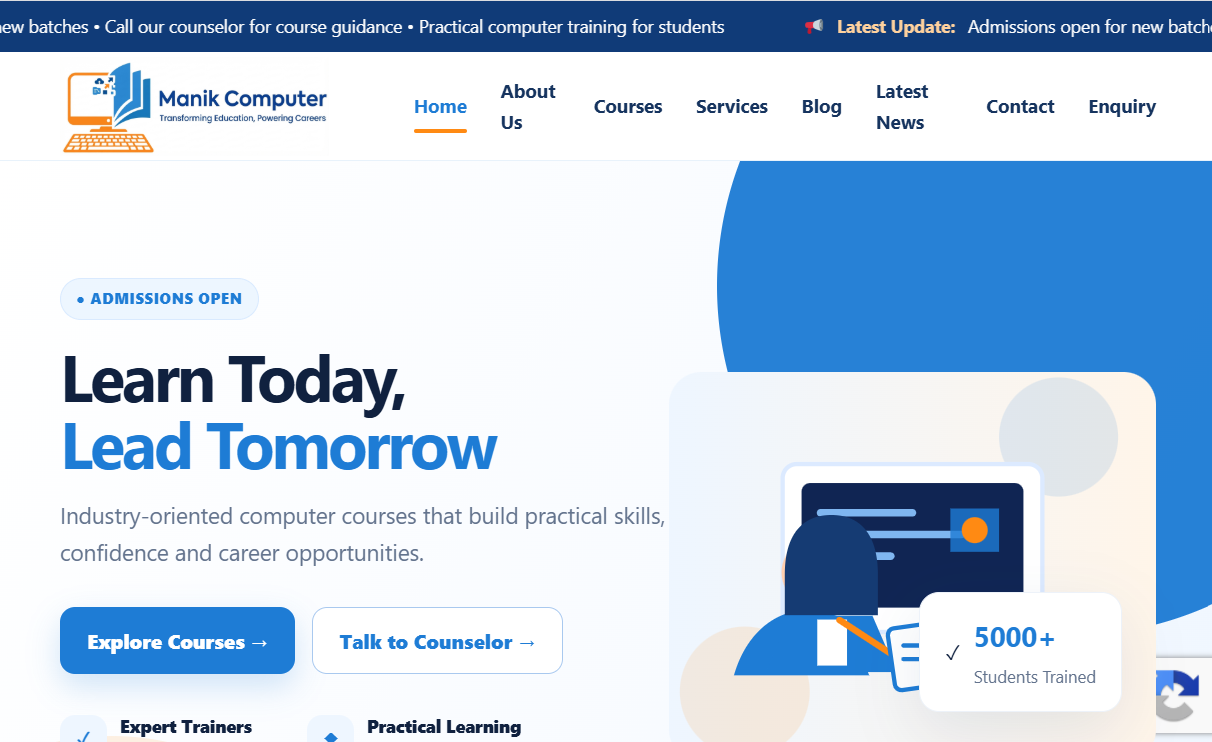 Institutional Site preview